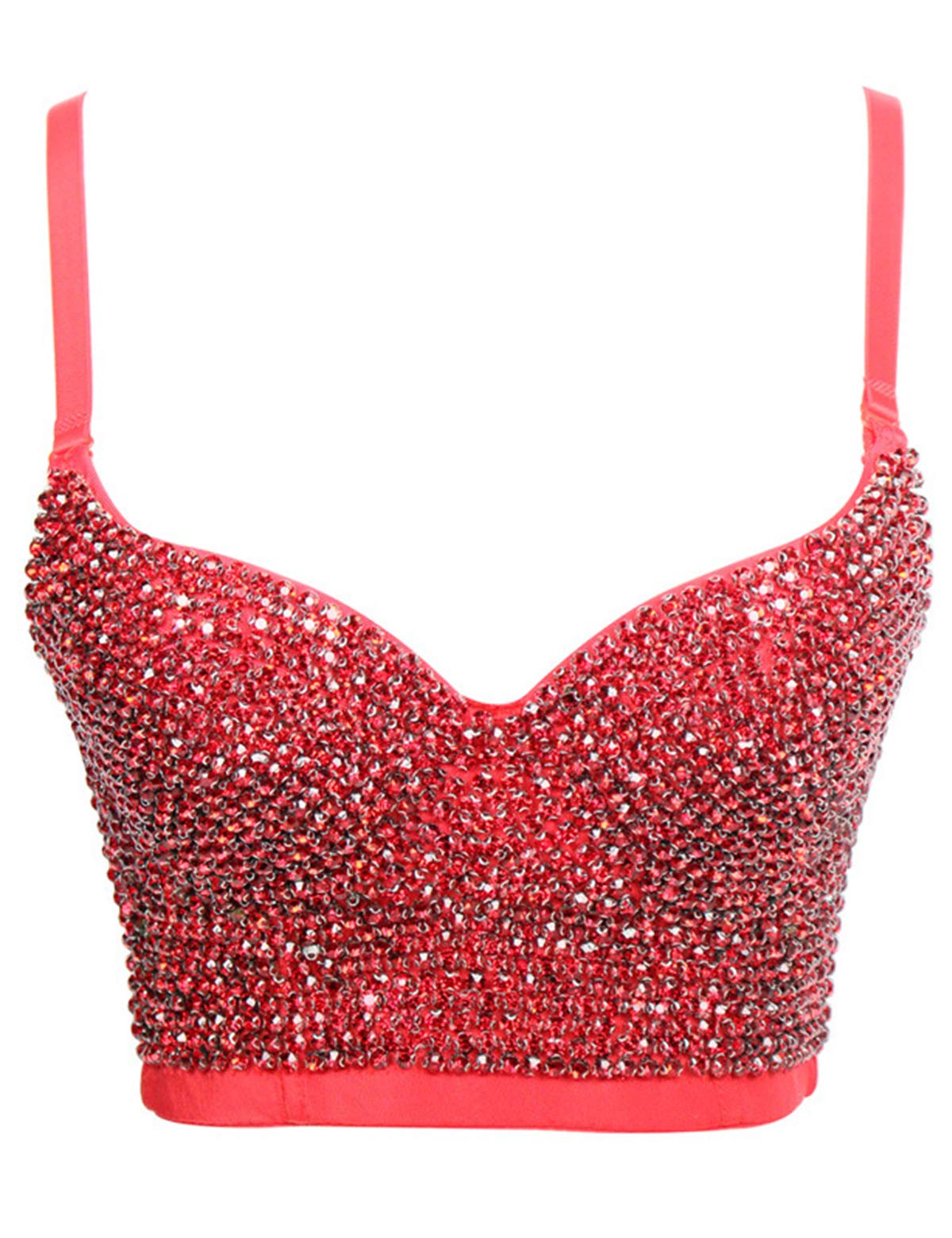 Gorset Clubwear seksowny punk diamentowy push up gorset damski biustonosz