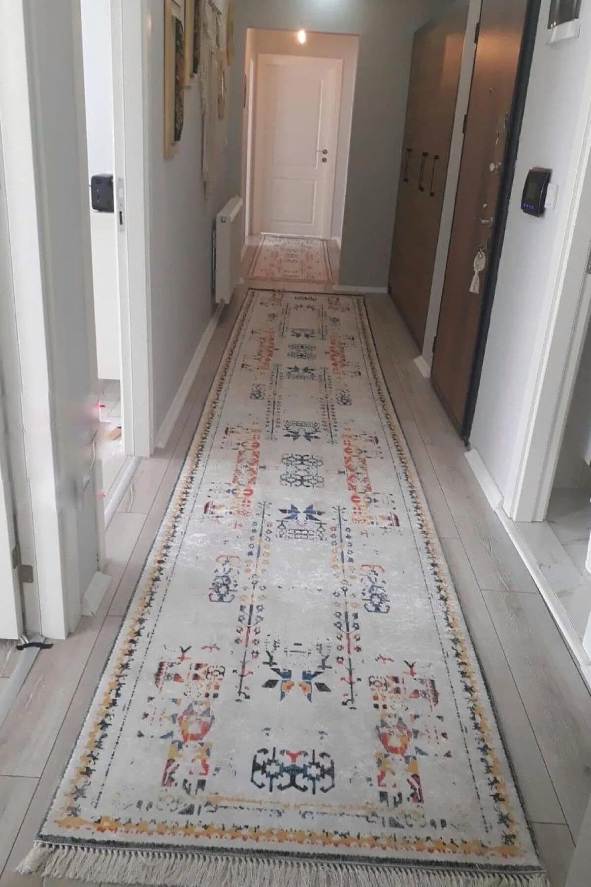 Monnhein Çok Renkli Yolluk Alaska - Yıkanabilir, Kaymaz Taban, Dijital Baskılı, Leke Tutmaz, İnce Hav, Modern Koridor, Mutfak, Antre ve Salon için Dekoratif Yolluk
