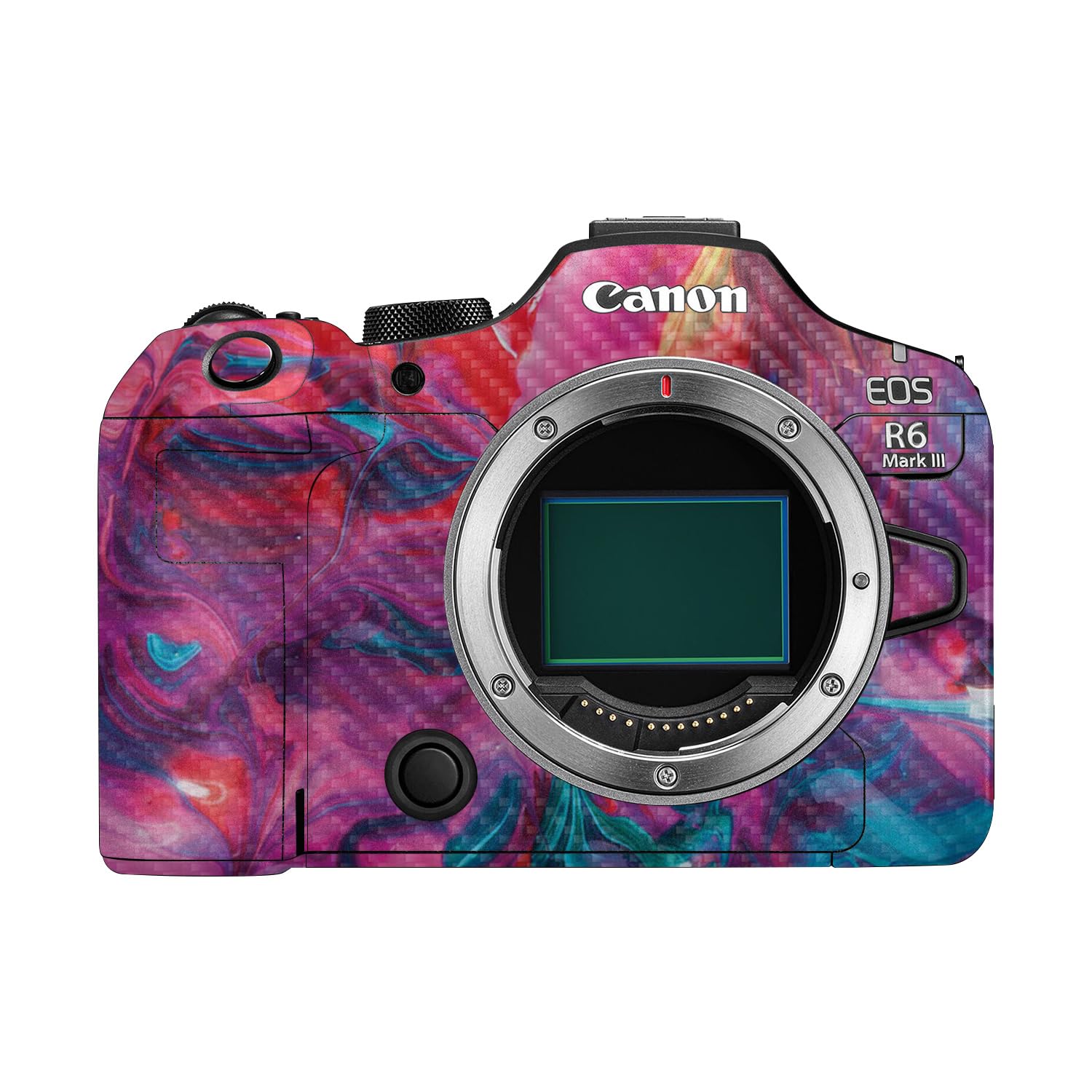 Carbon Fiber Camera Skin Compatible with Canon EOS R6 Mark III (2025) - Paint Party - Premium 3M Vinyl Protective Wrap Decal Cover - Easy to Apply | Crafted in the USA by MightySkins
