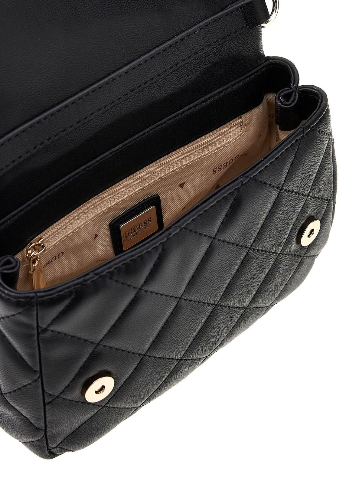 GUESS borsa a tracolla Juliet Mini Flap Bag Black nero