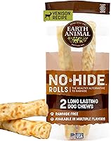 Vista 9 de Earth Animal No Hide Chews - Rollos masticables para perros grandes sin cuero crudo de larga duración, carne de res - 2