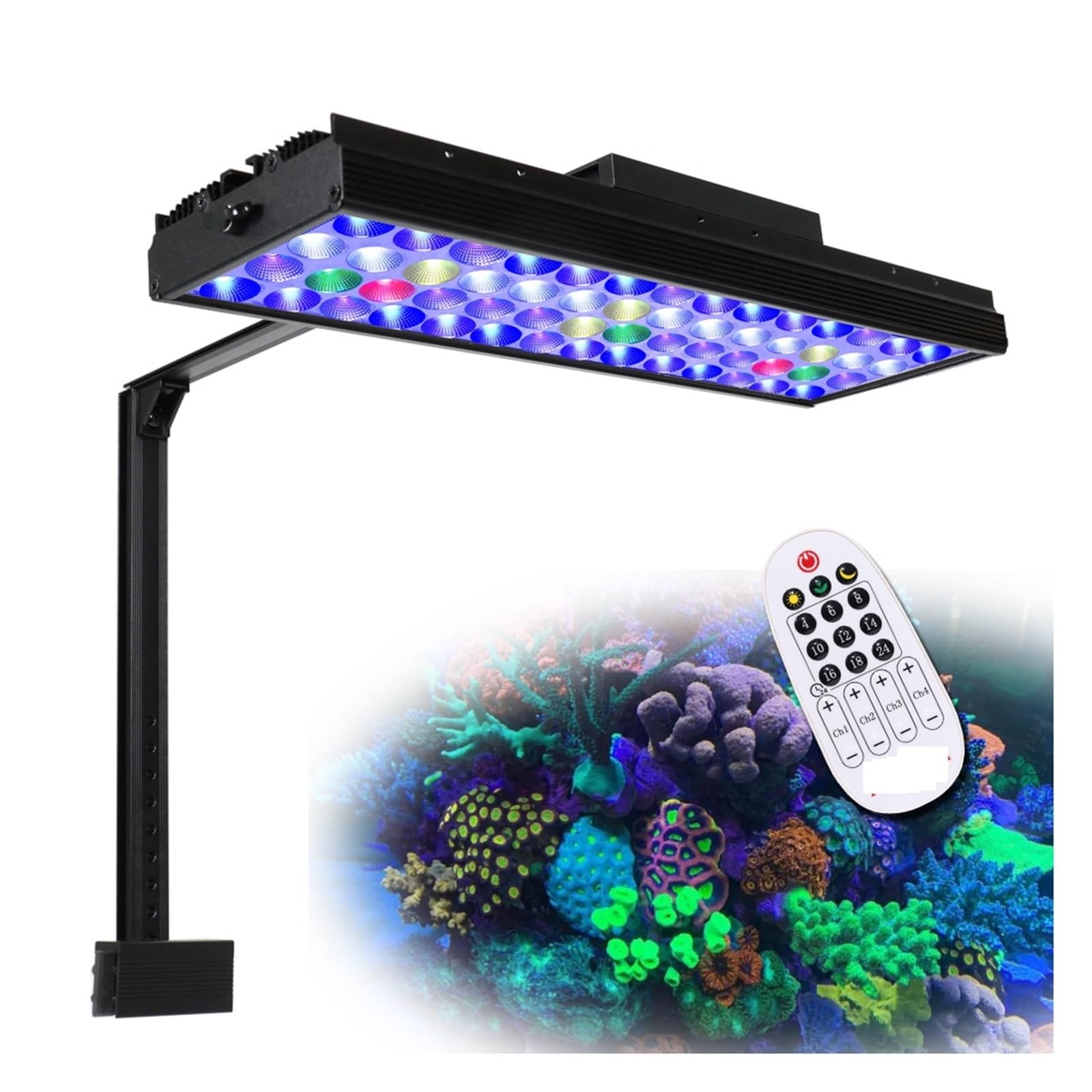 Aquariumlicht, Aquarium-LED-Rifflicht, dimmbare Vollspektrum-Marine-LED for Salzwasserkorallen-Aquarien(100-watt)
