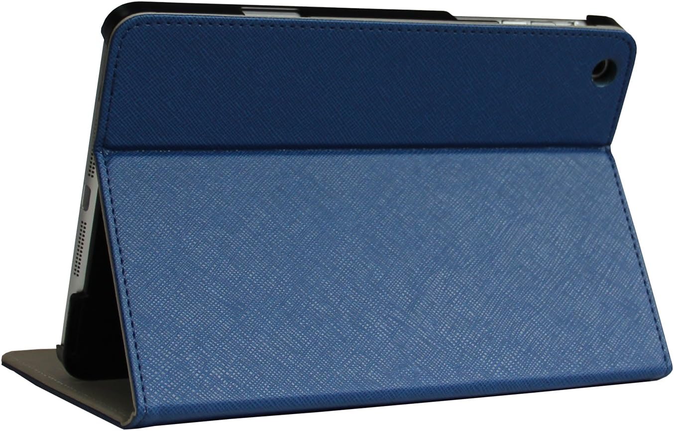 TheHonestBill PU Leather Flip/Folding Case/Cover/Stand for Apple Ipad Mini + screen protector film + stylus pen [in Retail Packaging] (Blue.)