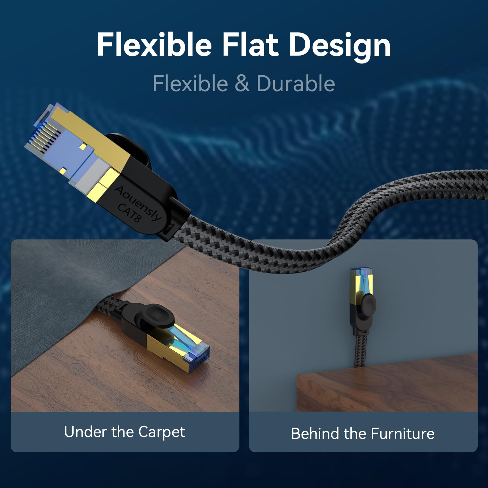 Cavo Ethernet Cat 8 SWECENT 1.5m - 40Gbps, 2000MHz, Schermato | Per Gaming, Router E Reti Ad Alta Velocità - Foto 11