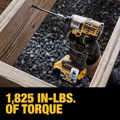 Miniatura 6 de DEWALT DCF887D2 - Kit de taladro de impacto 20 V Max XR con batería Li-ion 20 Ah sin escobillas de 025 pulgadas y 3 velocidades