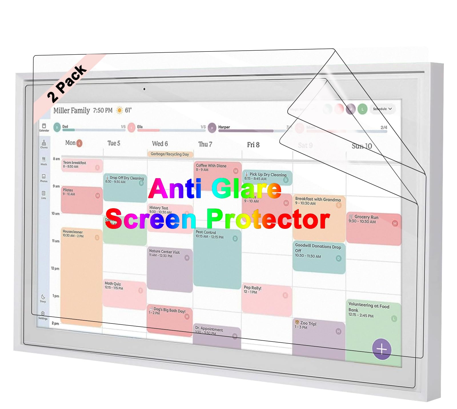 Baoshim Blendfreie Displayschutzfolie, kompatibel mit Skylight-Kalender, 15 Zoll (38,1 cm), Kalender, blendfrei, klare Haptik, matte Folie, kratzfest, entspiegelt, 2 Stück