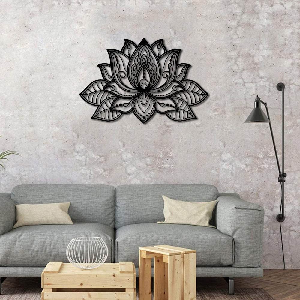 WADORN Metall-Mandala-Wandkunst, 30 X 30 Cm – Dekorative Wandskulptur Für Wohnzimmer, Yoga-Studio & Mehr