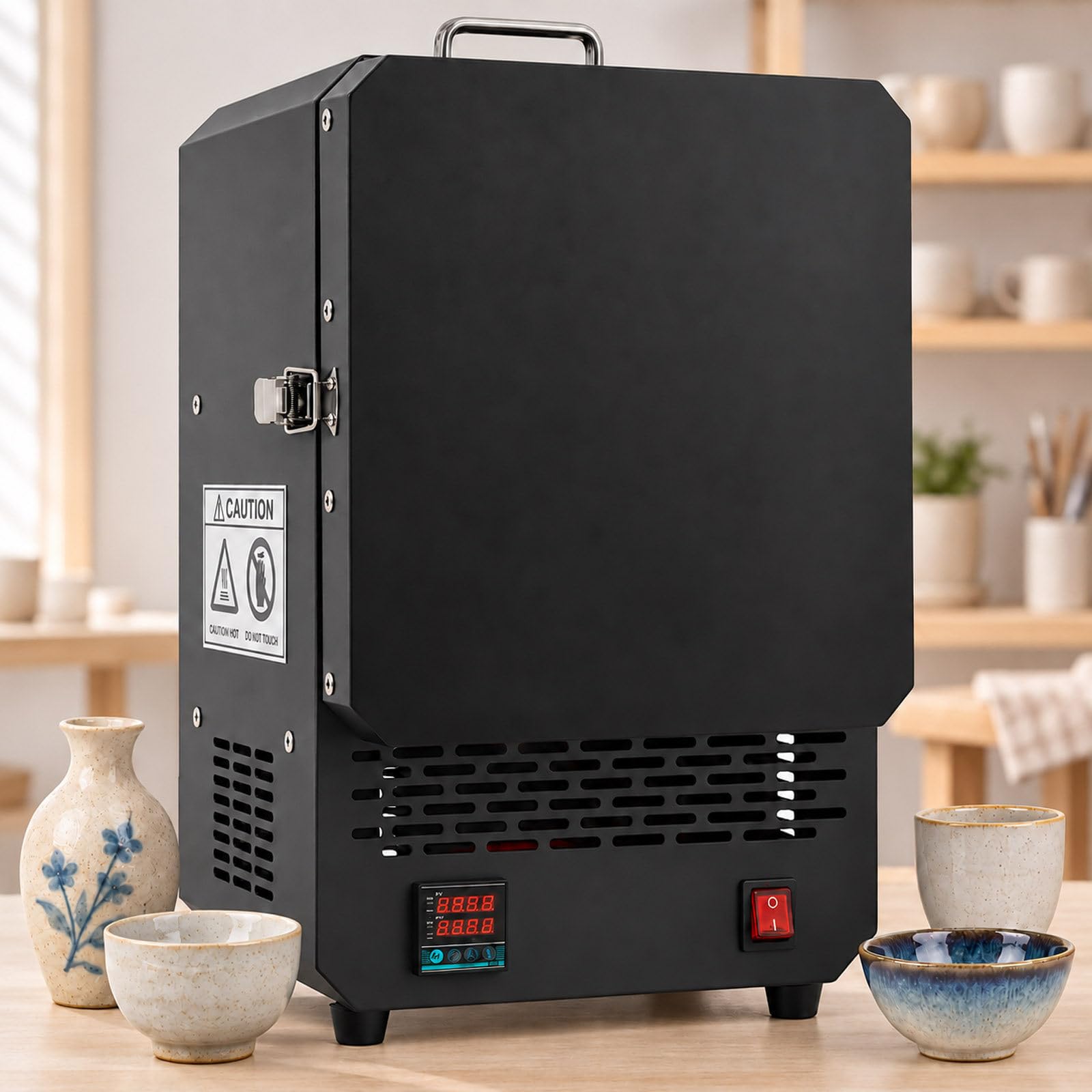 Elektrischer Töpferofen, 1500 W Tischbrennofen, Bis 1200 ℃ Semiauto