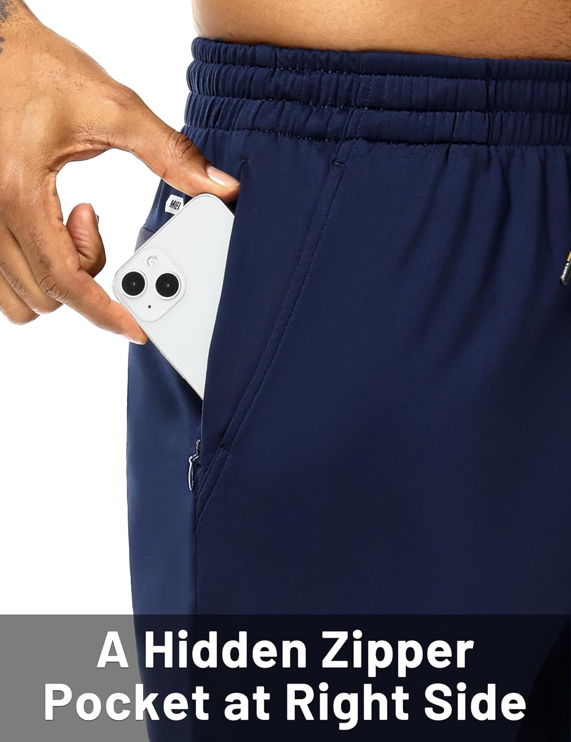 MIER Men's Fleece Lined Sweatpants for Workout Running Athletic Jogging Winter Warm Thermal Gym Track Pants with Pockets - Image 4