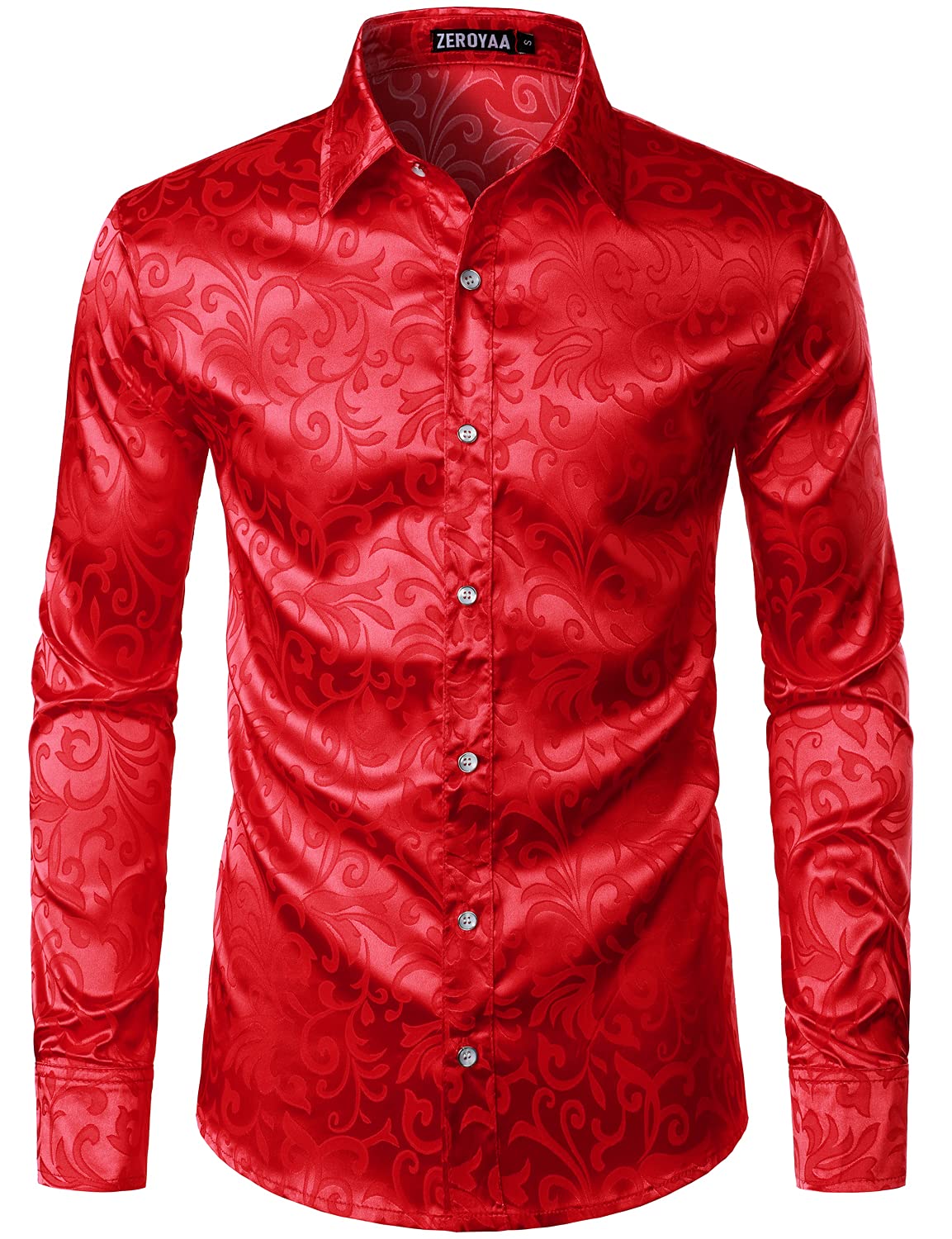 ZEROYAAMen's Modern/Fitted Button Down Shirt