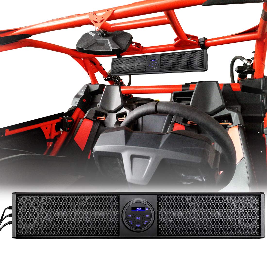Buy UTV Sound Bar Audio System, ISSYAUTO Wireless Control Universal