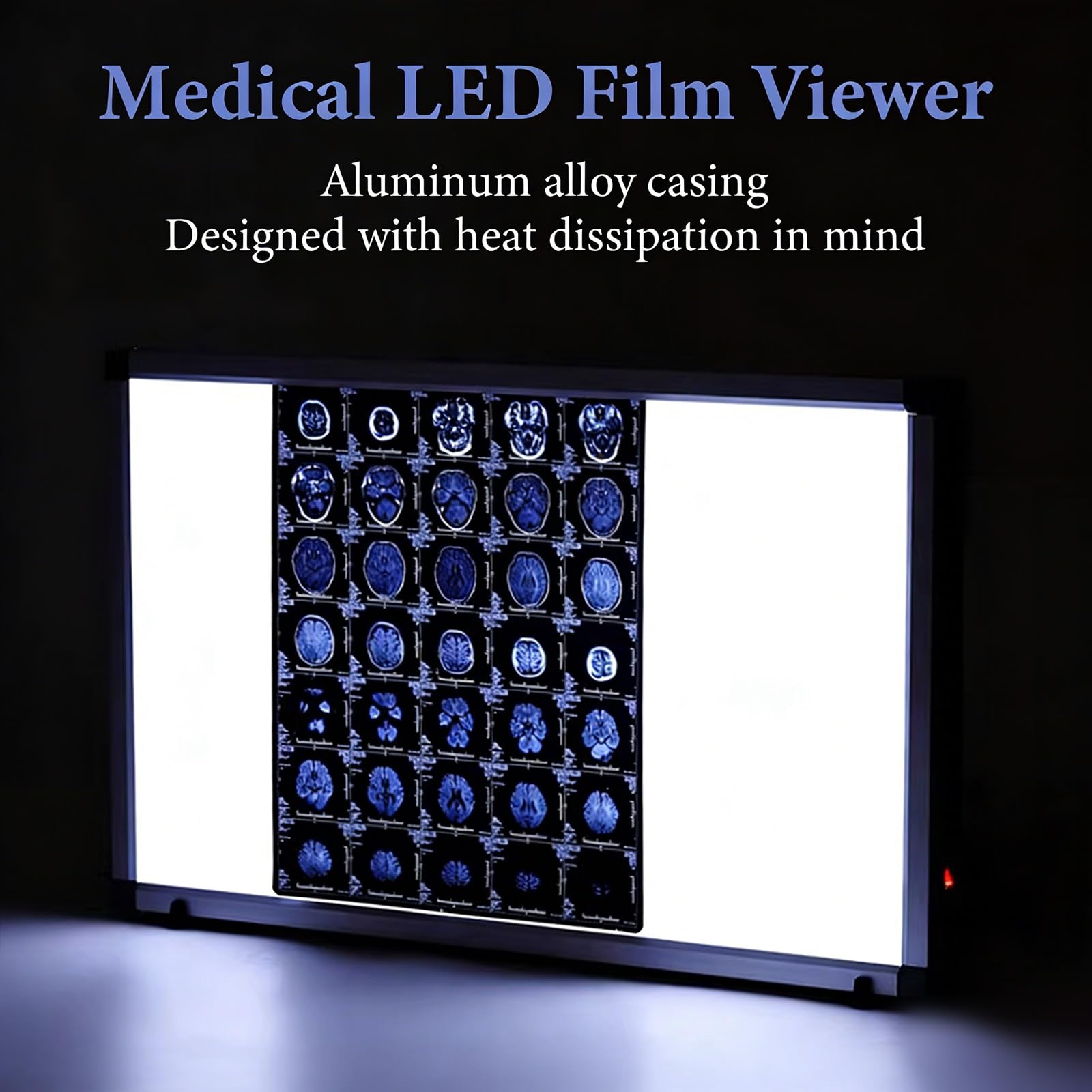 Négatoscope Radiographie LED Portable avec Variateur d'Intensité, Panneau Acrylique et Cadre Aluminium, Table Lumineuse 41x47x5.5cm