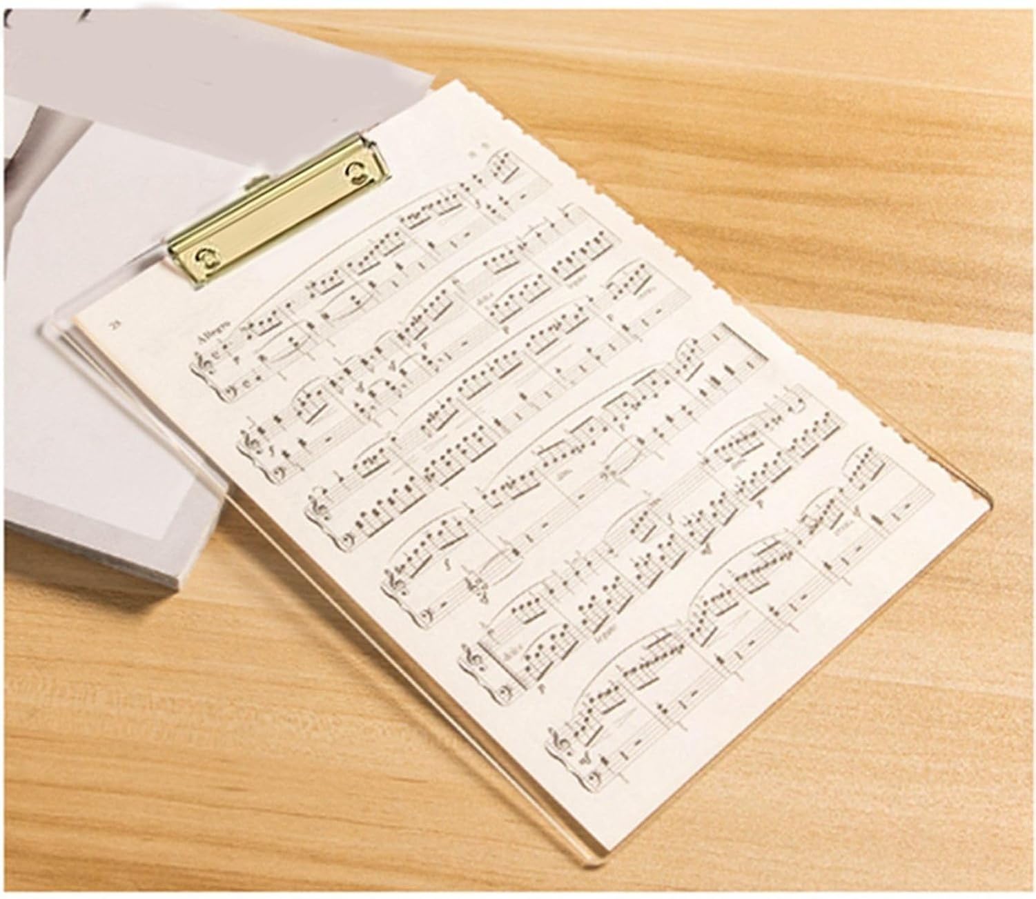 Clipboard Acryl A4 6er Set mit Gold Clip Schule Büro