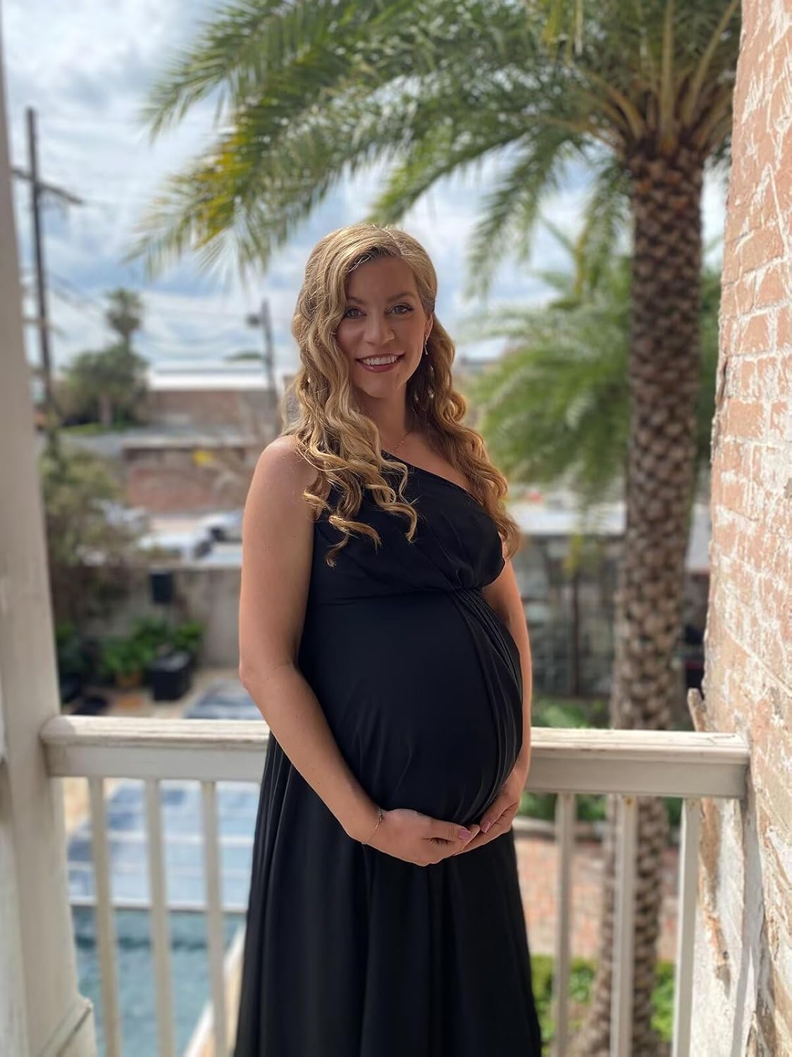 Bedlover One Shoulder Maternity Bridesmaid Dresses 2025 Chiffon Baby Shower Dress for Mom to Be