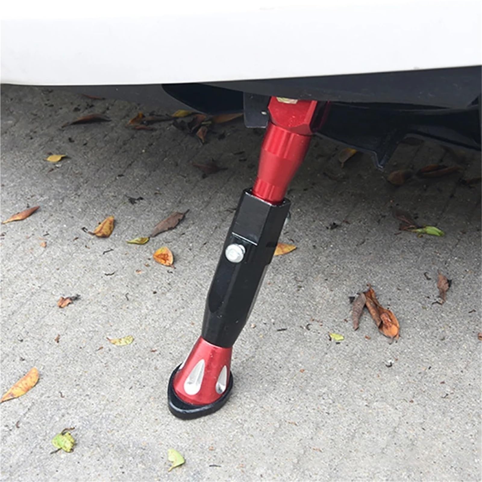 Cavalletto Laterale Regolabile Per Parcheggio Moto Per Ya&ma&ha Per R15 V3 R1 2015 Fazer 250 FZ 16 YZ250F Virago 400 Cavalletto per Parcheggio(Red)