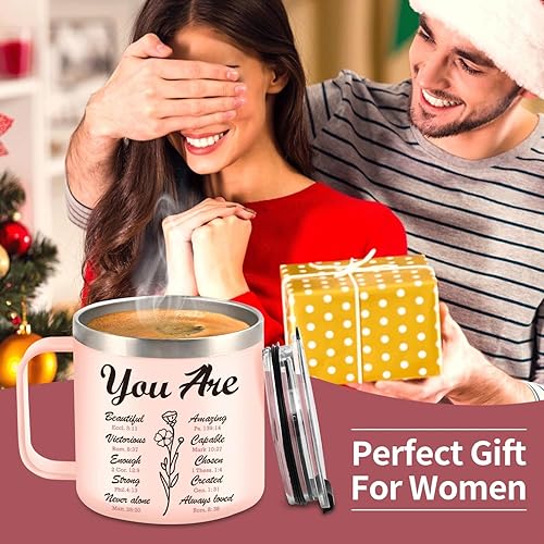 Miniatura 4 de Taza cristiana para el Día de la Madre, regalos religiosos para mamá, regalos religiosos para mamá, taza de 14 onzas con texto en inglés "God Says