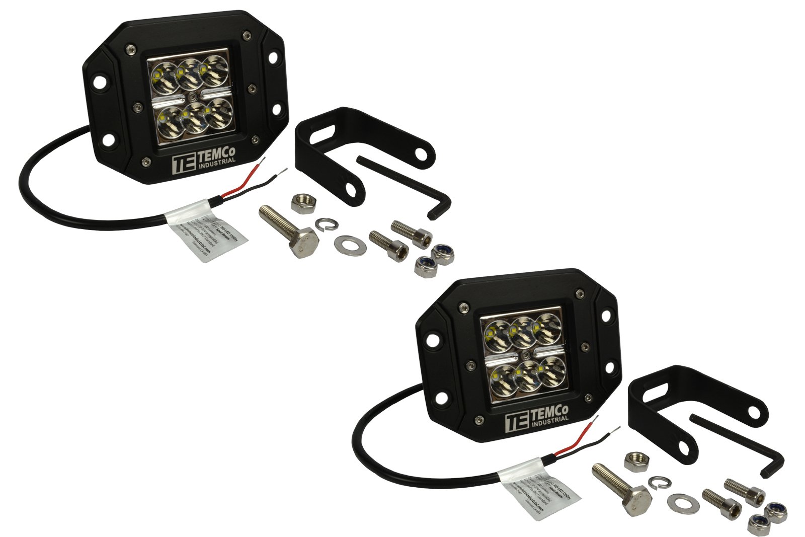 Temco2X 5 24 W Watt LED Flush Mount SPOT Light CREE Off Road Driving Fog