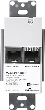 COOPER GREENGATE RC-6TSB-ZAD-W Pre-Engraved Room Controller Wallstation Low Voltage Switch