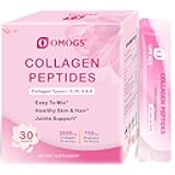 Collagen Peptides Powder, with Prebiotics & Cranberry Extract -Hydrolyzed Collagen Peptides Support Hair, Skin, Nail, Bone & Digestive Health, Grass Fed, Non-GMO, for Women & Men