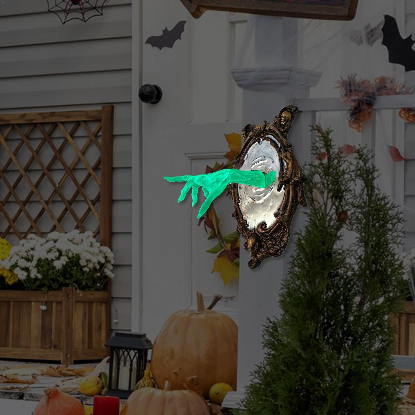 Gruselechte Skelett-Hände Als Wandskulptur Mit Glasvase – Gothic-Deko Für Halloween & Mehr