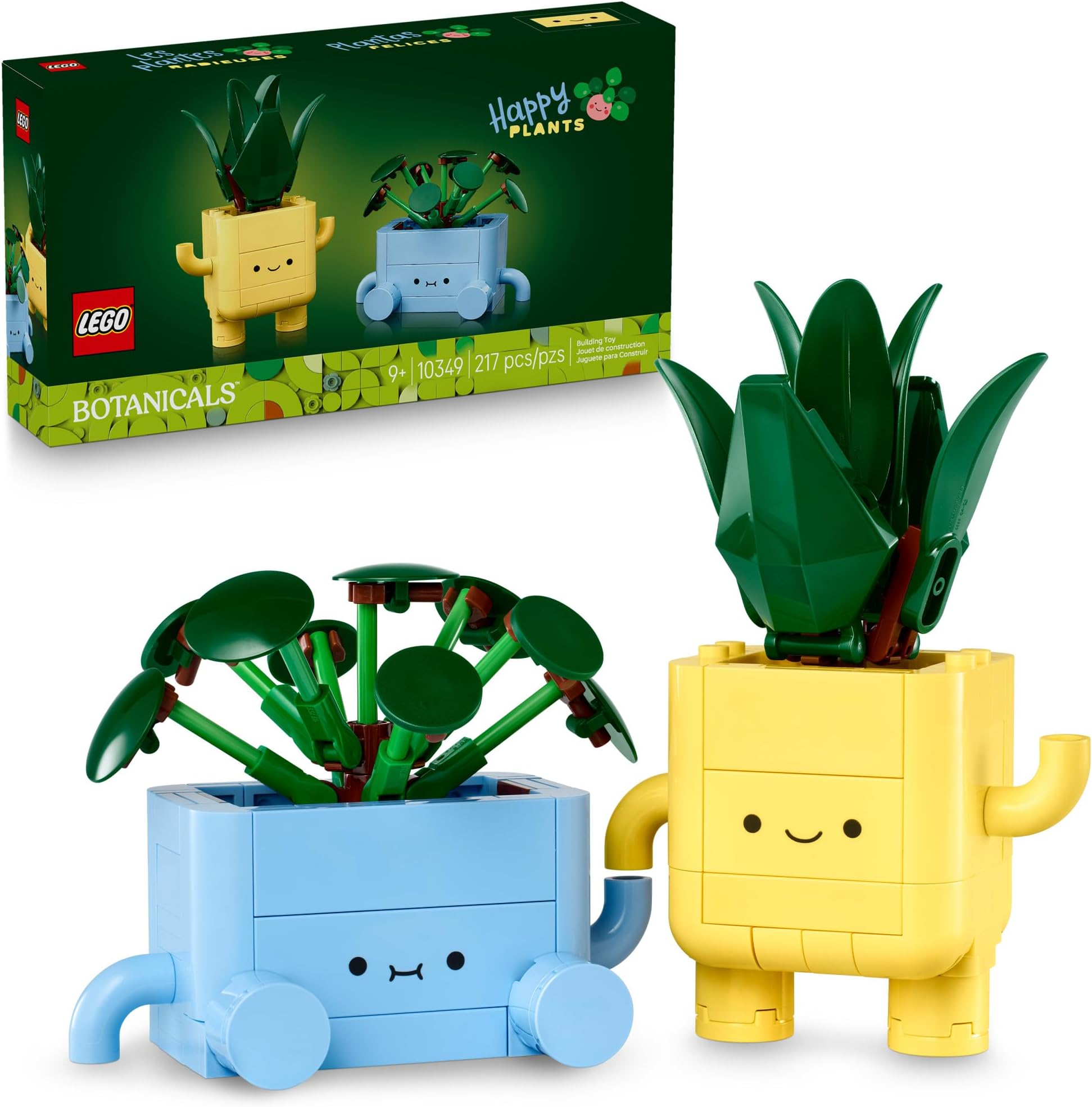 LEGO Botanicals Happy Plant Building Toy - Bedroom Dorm Room Decor for Girls, Boys, Adults, Desk and Shelf Display - Christmas Stockings and Gifts - 10349