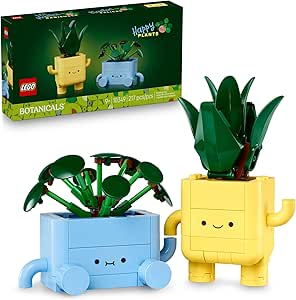 LEGO Botanicals Happy Plants Building Toys - Bedroom or Dorm Room Decor for Girls, Boys, &amp; Adults, Desk or Shelf Display - Stocking Stuffers &amp; Gift for Christmas - 10349