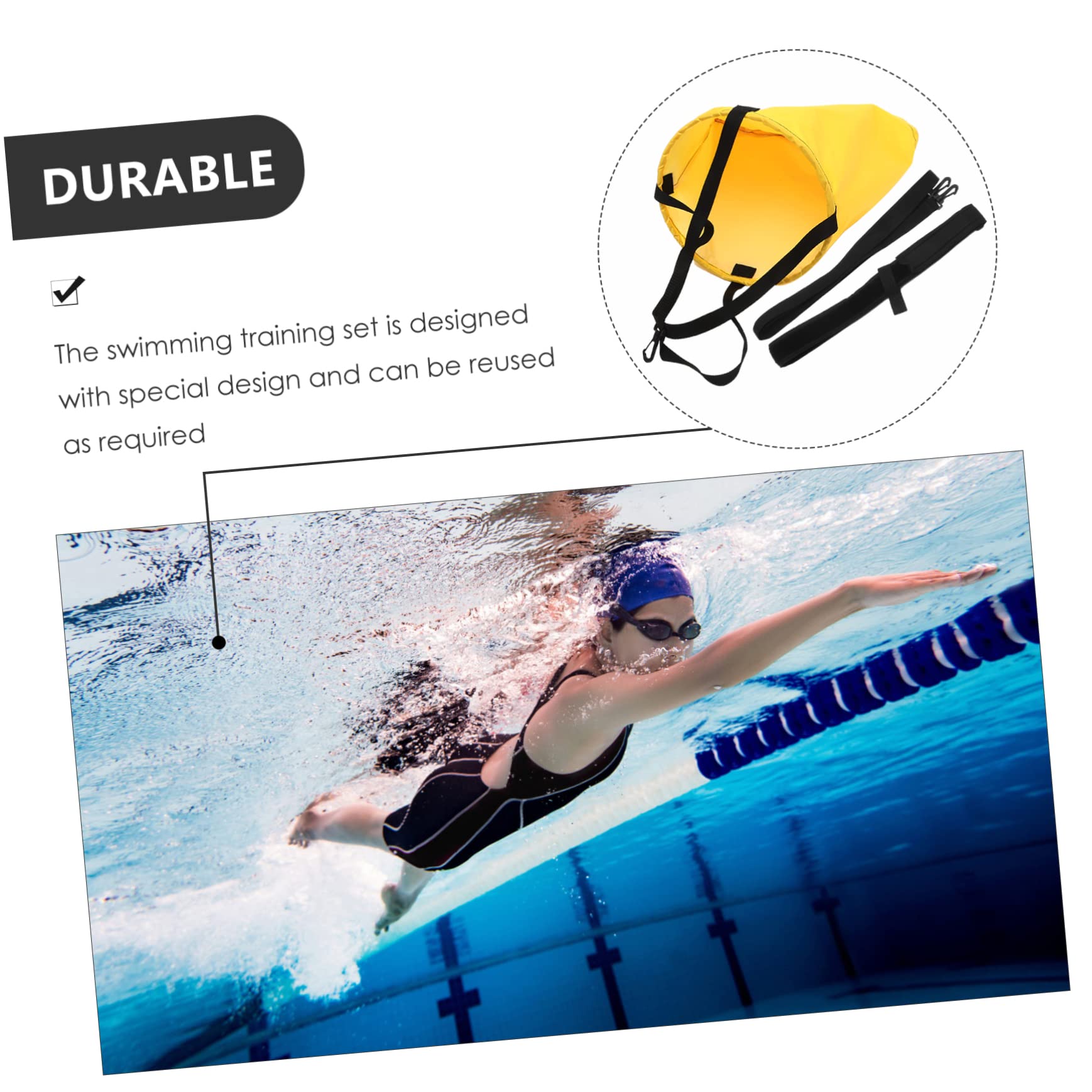 BESPORTBLE Nadar En Paracaídas Guantes De Natación Palmeados Juguete Banda Elástica para Nadar Equipo De Entrenamiento Cuerda Elástica De Natación Equipo De Billar Tela De Poliuretano