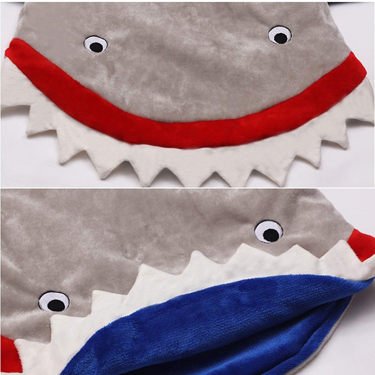 Manta de Cola de tiburón para niños,Sacos de Dormir de tiburón, Doble Cara Fleece,All Seasons Cozy Warm in Christmas Regalo de cumpleaños para niños y Adolescentes