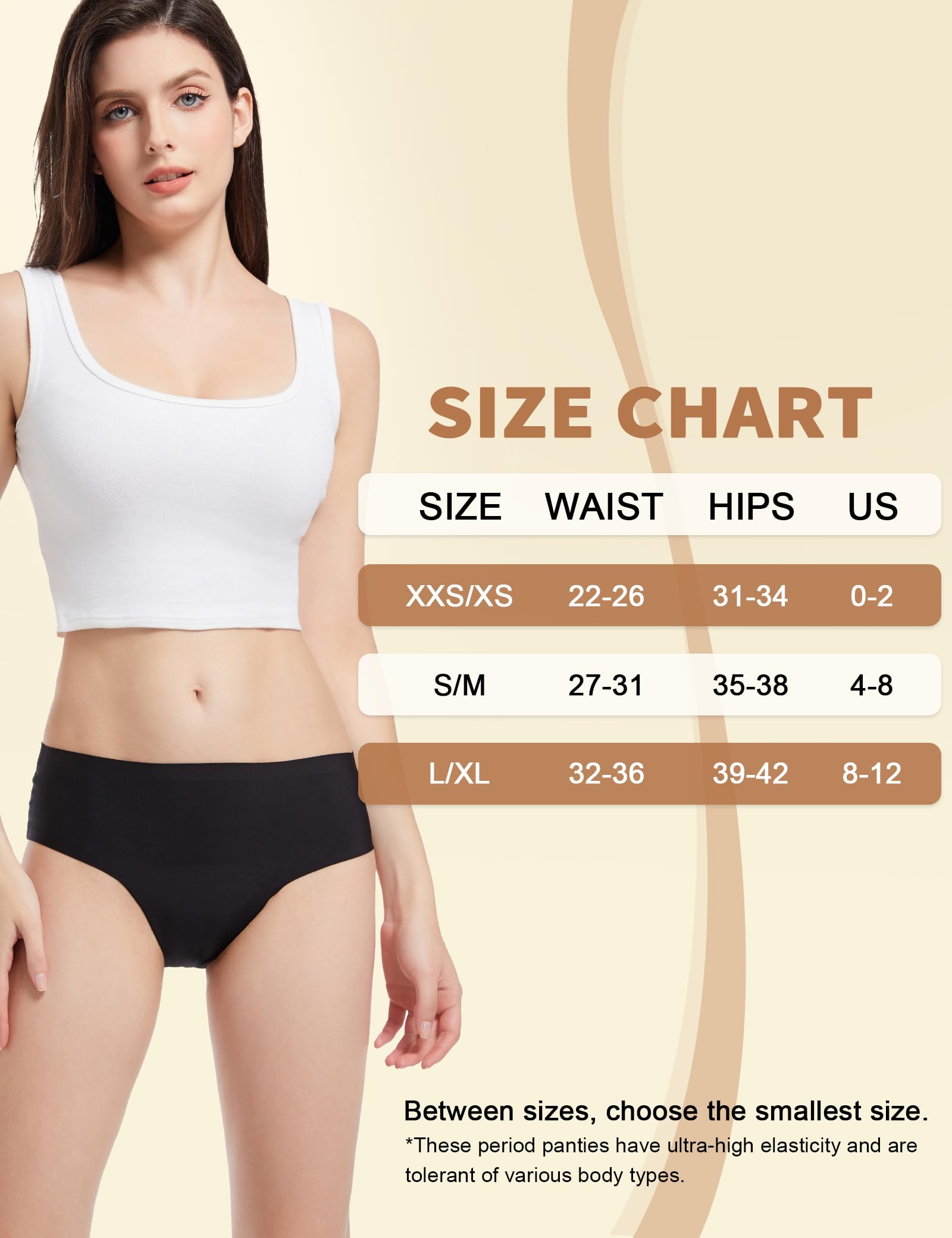 EcoPeriod - Ropa interior menstrual para mujer, flujo pesado, a prueba de fugas, sin costuras, bragas menstruales