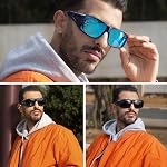 Myiaur Polarized Fit Over Glasses Sunglasses for Men Women, Trendy Wrap Around Sunglasses UV Protection for Driving (2 Pack)