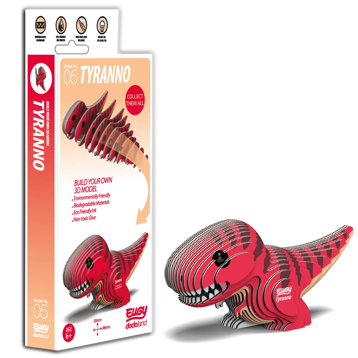 EUGY3D Tyranno T Rex Dinosaur Model, Craft Kit