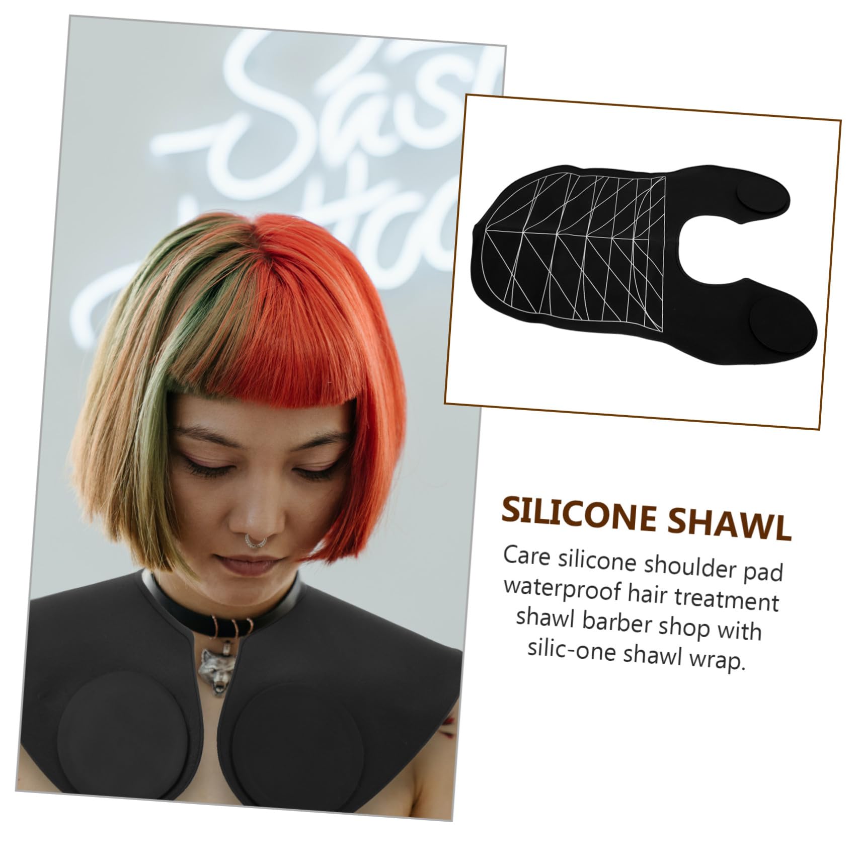 VALICLUD Capa De Silicona Para Peluquería Tamaño Estándar Para Corte y Teñido De Cabello Uso Profesional y Doméstico