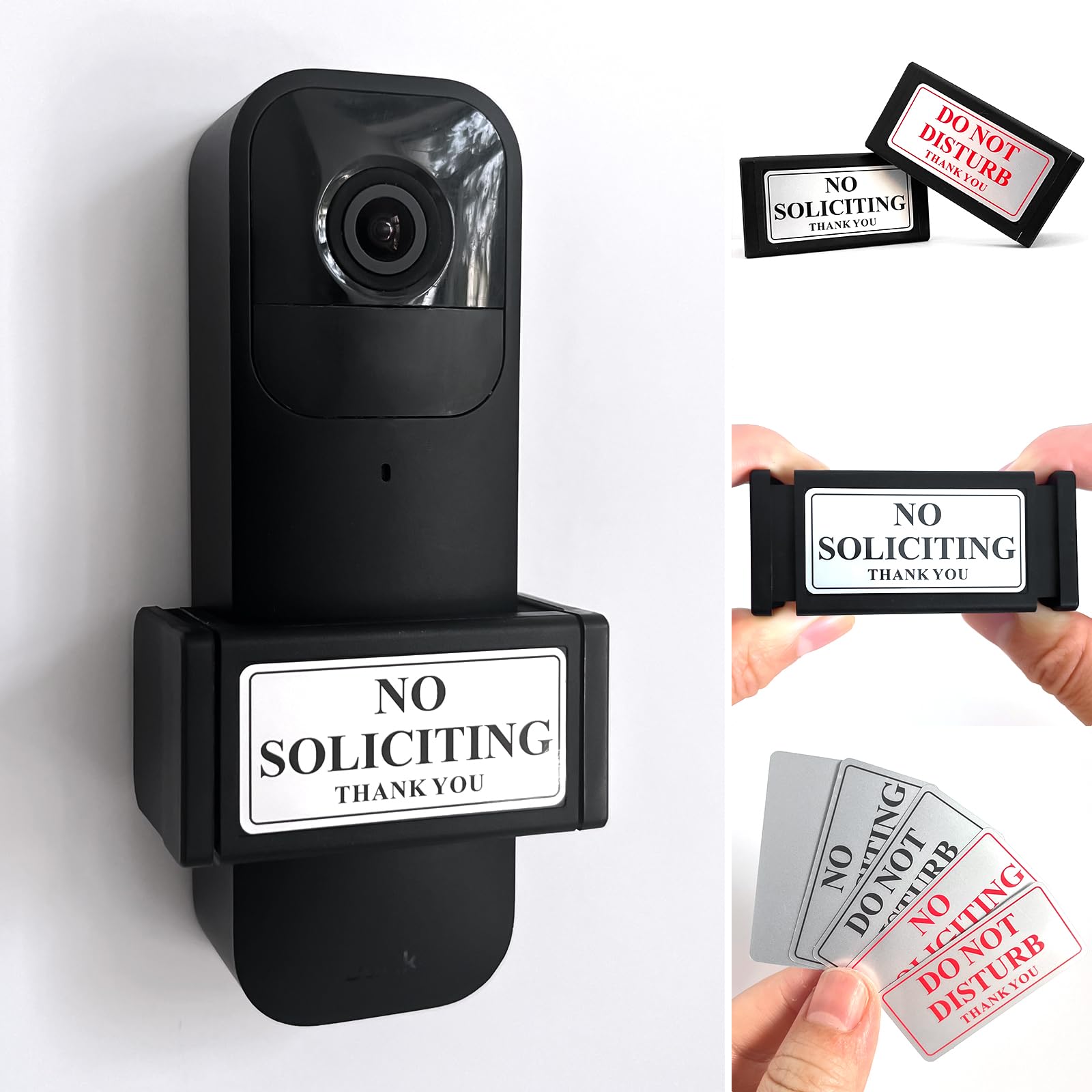 Manual Slider Displays Do Not Disturb or Welcome, Helping Prevent Knocking and Doorbell Rings During Sleep, Work or Baby Naps 2 Pack Do Not Disturb Door Signs, Manual Sliding Doorbell Privacy Covers