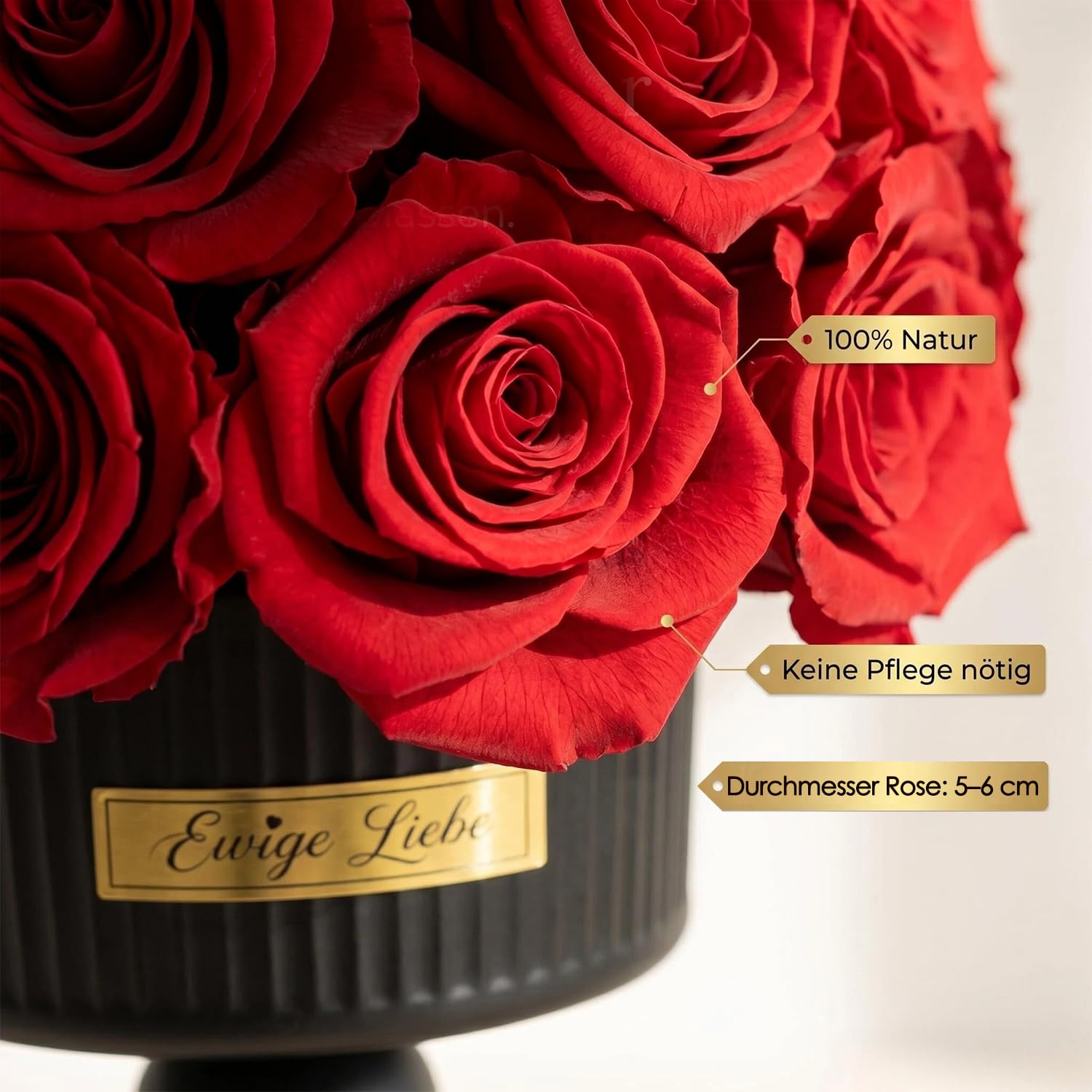 27 Ewige Rosen Blume Strauß, Geschenke für Frauen Infinity Rosen Roten Rosenstrauß Konservierte Blumenstrauß Deko für Freundin Mama zum Geburtstag Hochzeitstag Muttertag Valentinstag