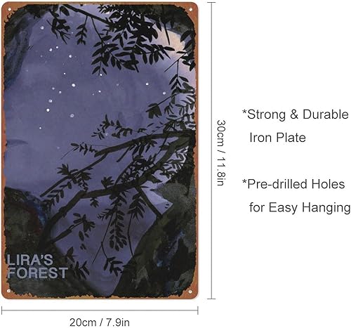 Miniatura 2 de Lira's Forest Tin logo retro poster restaurant wall decoration home door garden store bar coffee shop club logo gift 12 X 8 inches