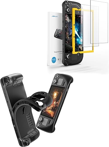 JSAUX PC0103 Steam Deck Case + 2-Pack Steam Deck Protector de pantalla