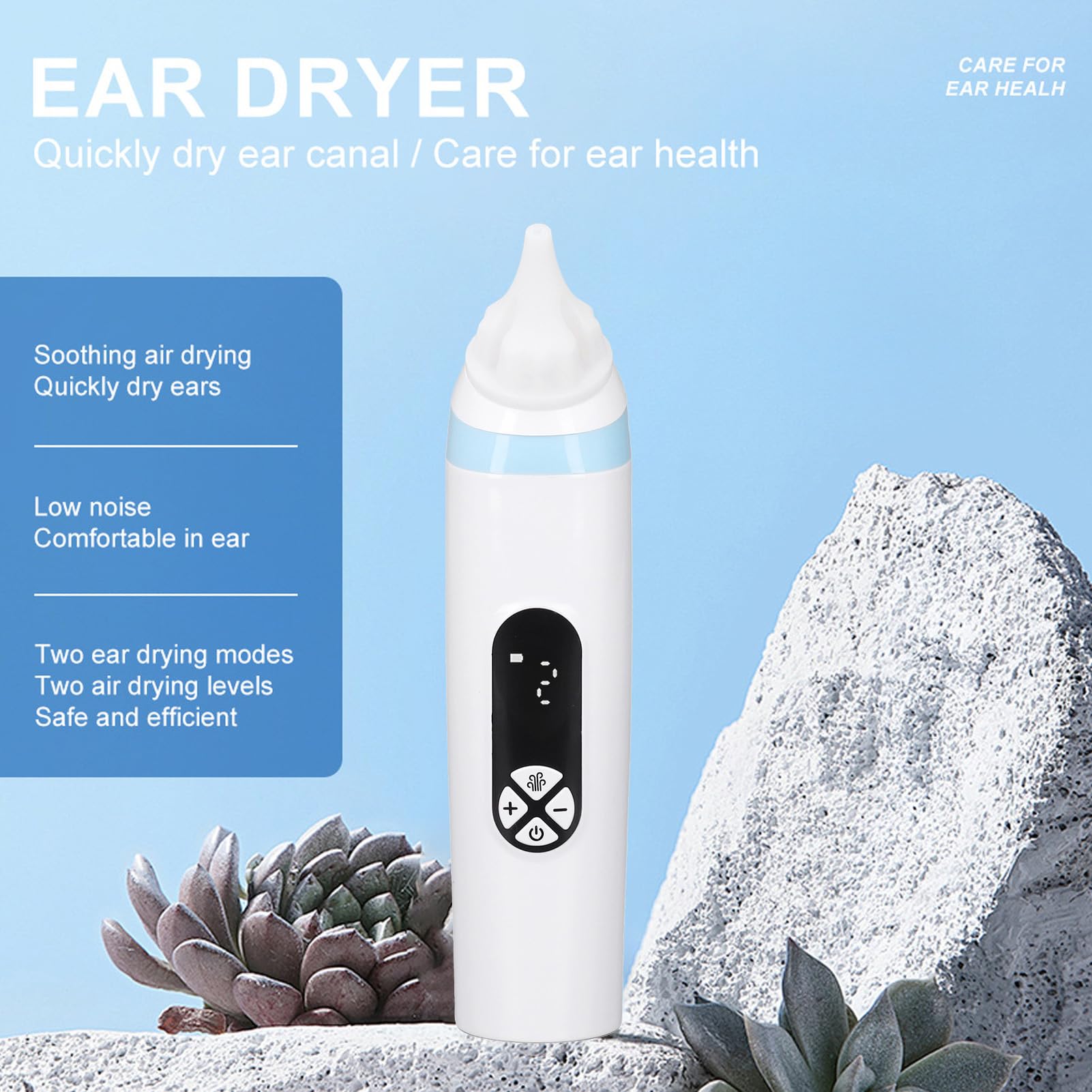 Sèche-oreilles électrique Portable, Sèche-oreille Réutilisable, Dispositif de Séchage D'oreille pour élimination de L'eau, pour les Nageurs, la Douche, les Sports Nautiques, le