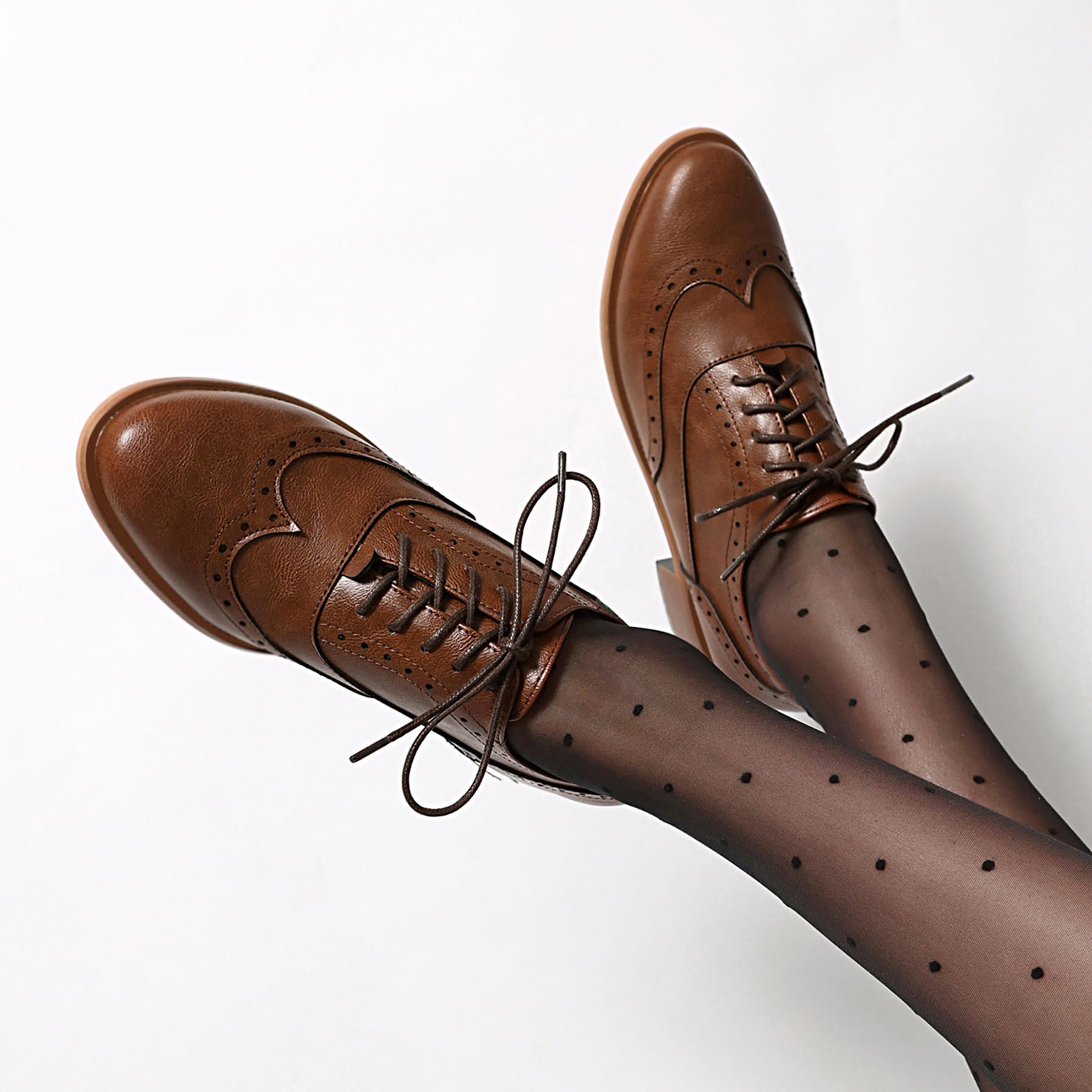 Gicoiz Bureau Oxford Derby Femme Hommes Lacets Chaussures Richelieu
