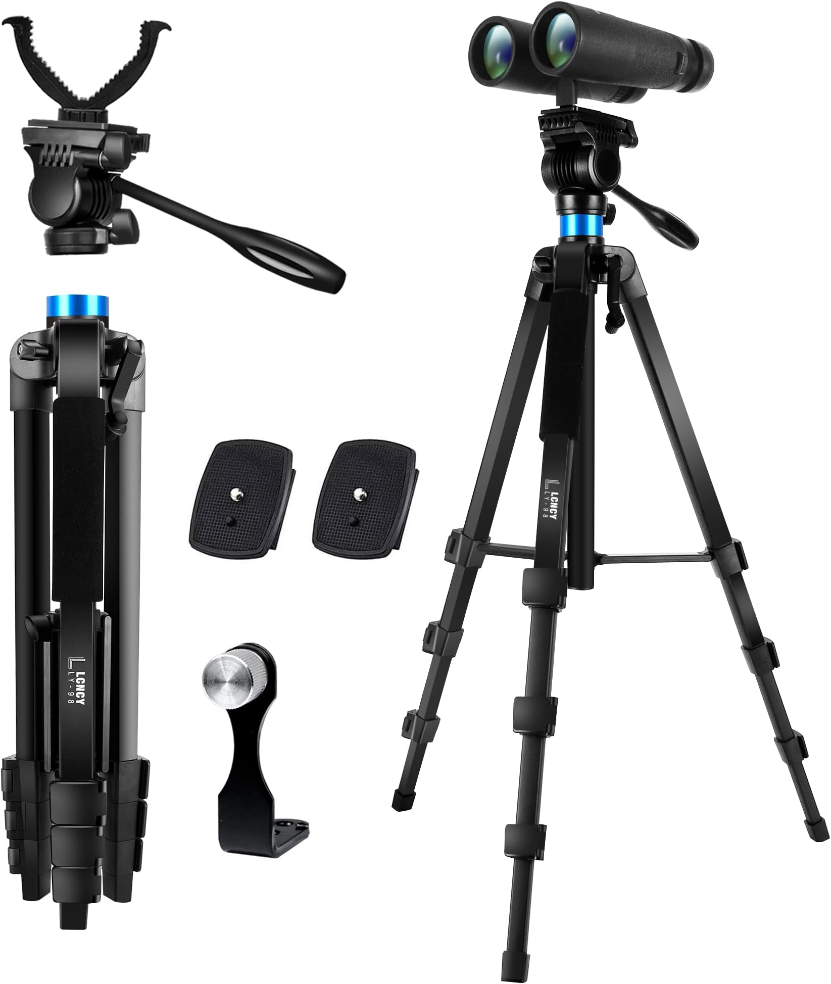 Amazon.com : 68 inch Binocular or Spotting Scope and Shooting Tripod ...