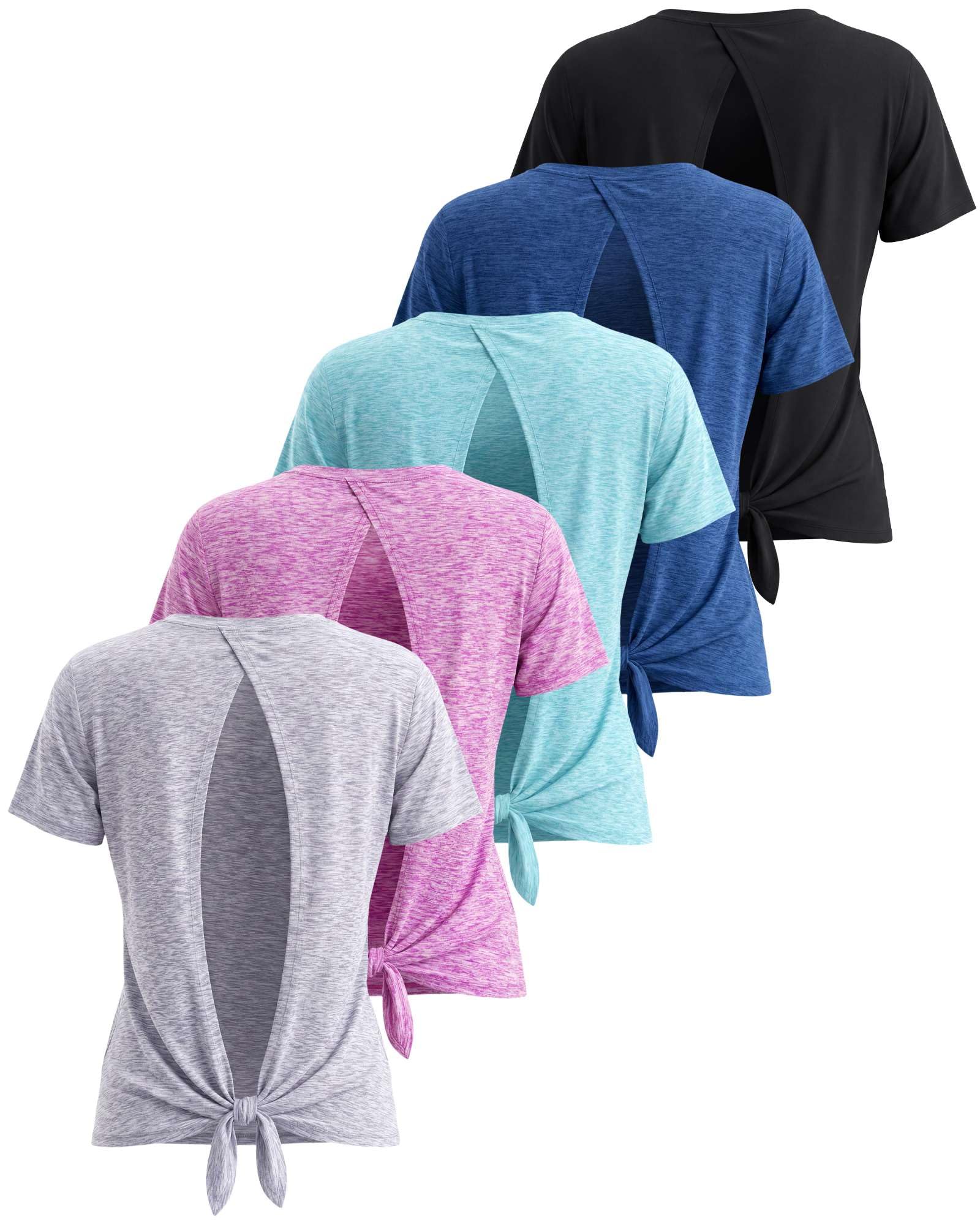 Real Essentials 5 Pack Tie Back Shirts