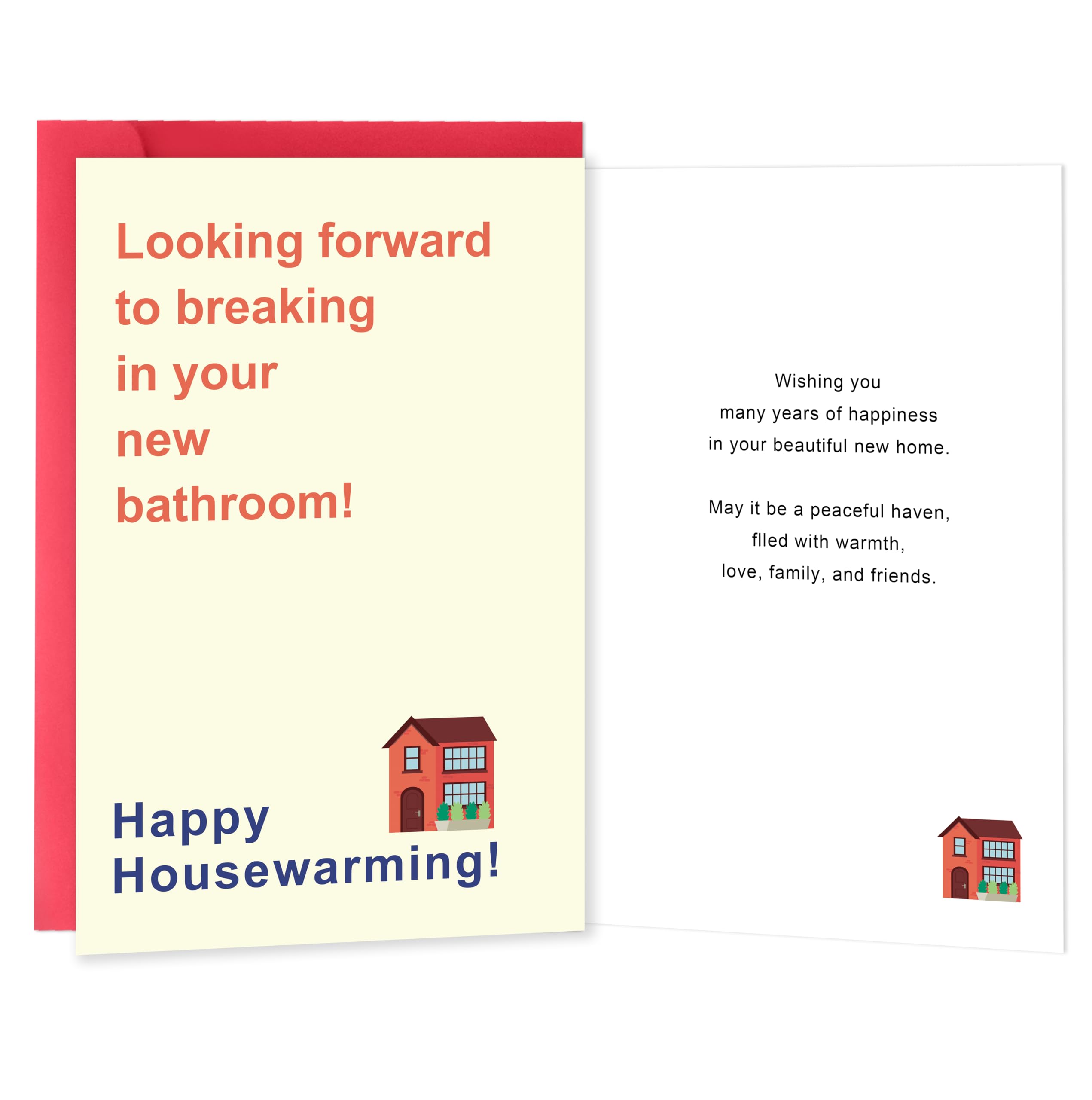 IDU Funny Housewarming Card，New Home Card，House Warming Gifts for Men Women，New Home Gift Ideas for Couple Friend Coworker