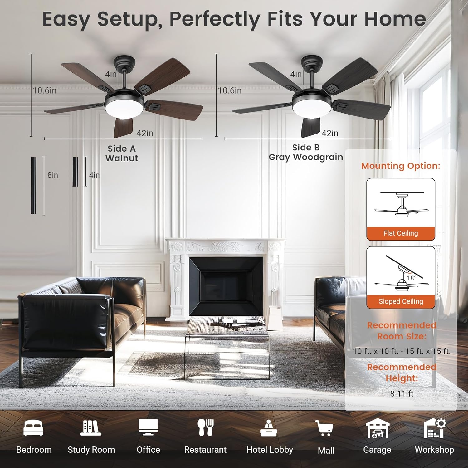 Three color temperatures and stepless dimming for customizable lighting