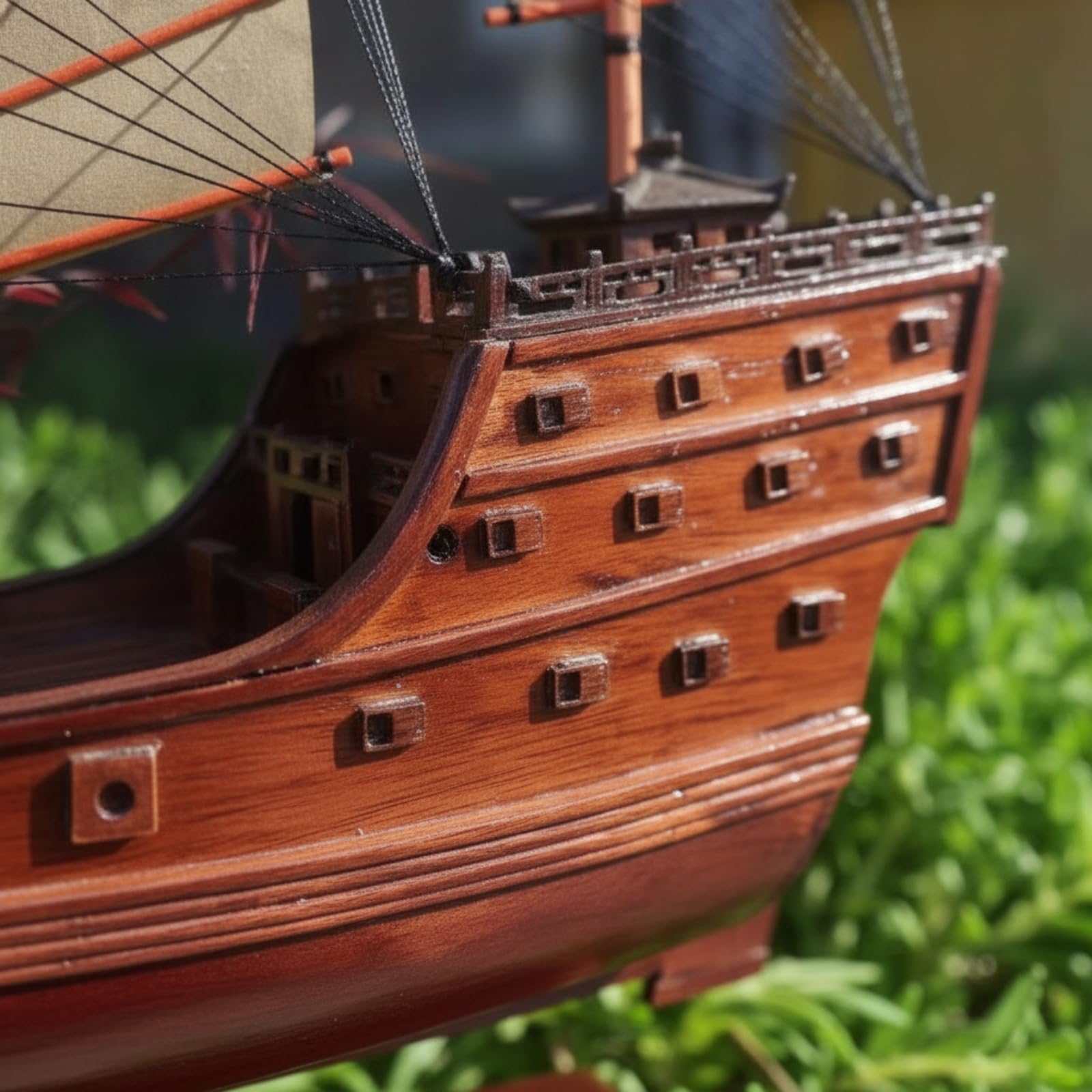 Klassisch Segelschiffmodell mit Standfuß, 35CM Model B