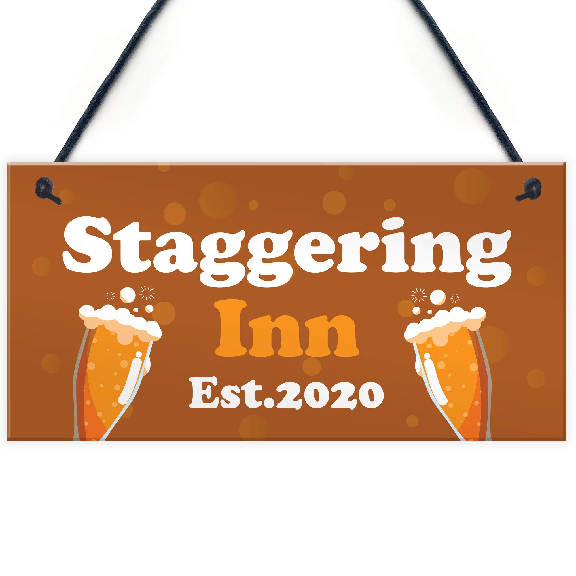 STAGGERING INN Bar Sign Personalised Home Bar Pub Garden Sign Home Decor Gift