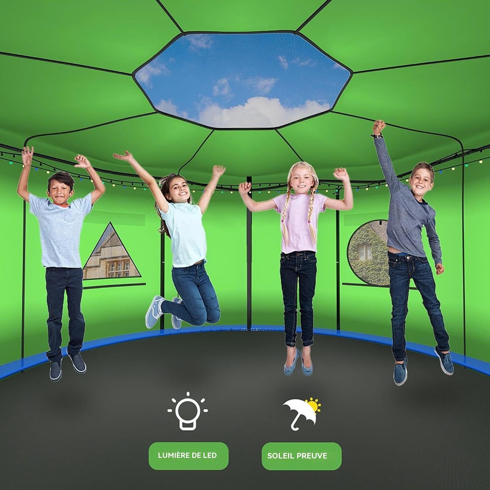 Générique Trampolin-Zelt | Trampolin-Zubehör, schweres Sonnendach, wasserdicht, winddicht