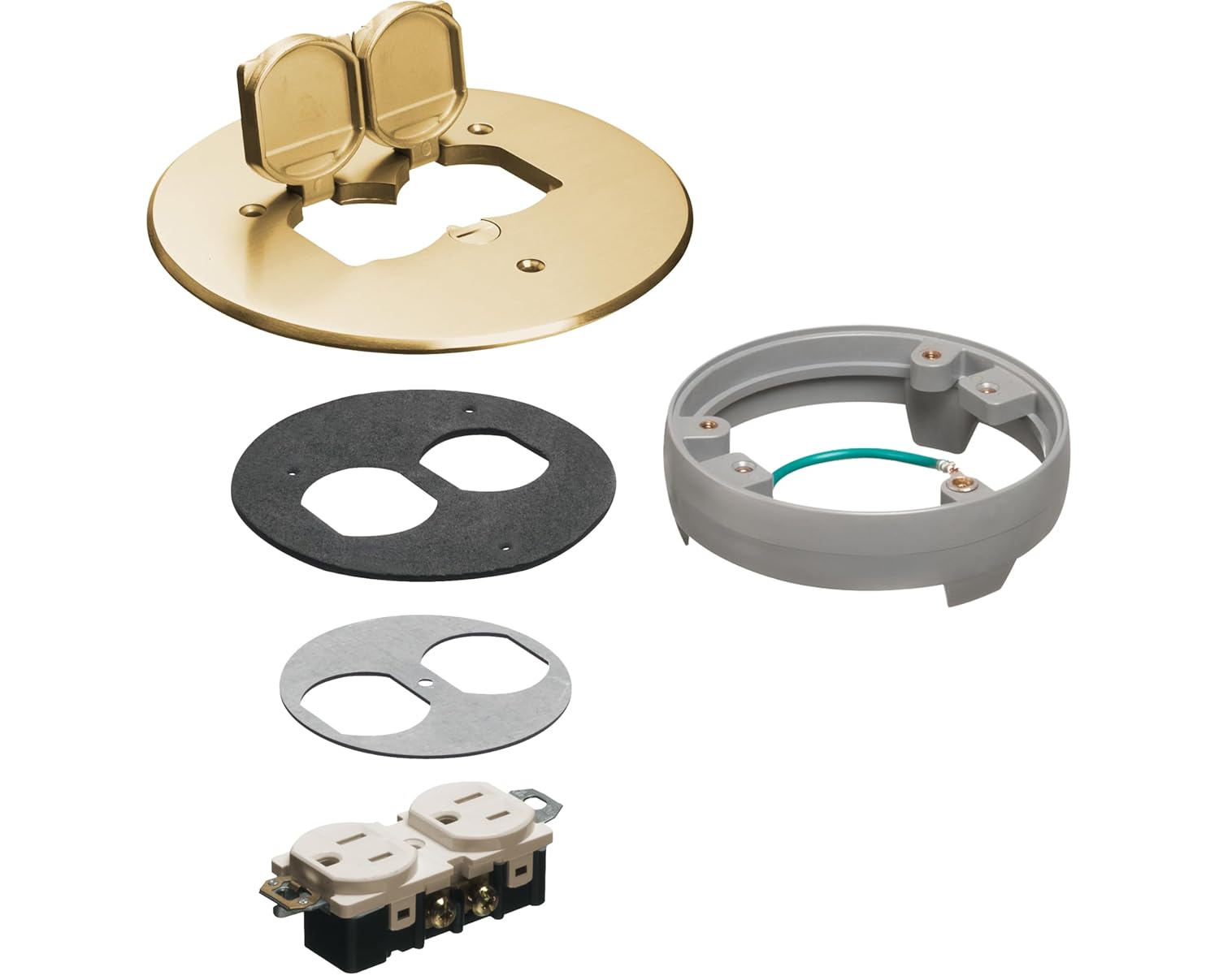 Arlington FLB6230MBLR Brass Cover Kit with Leveling Ring 6-Inch