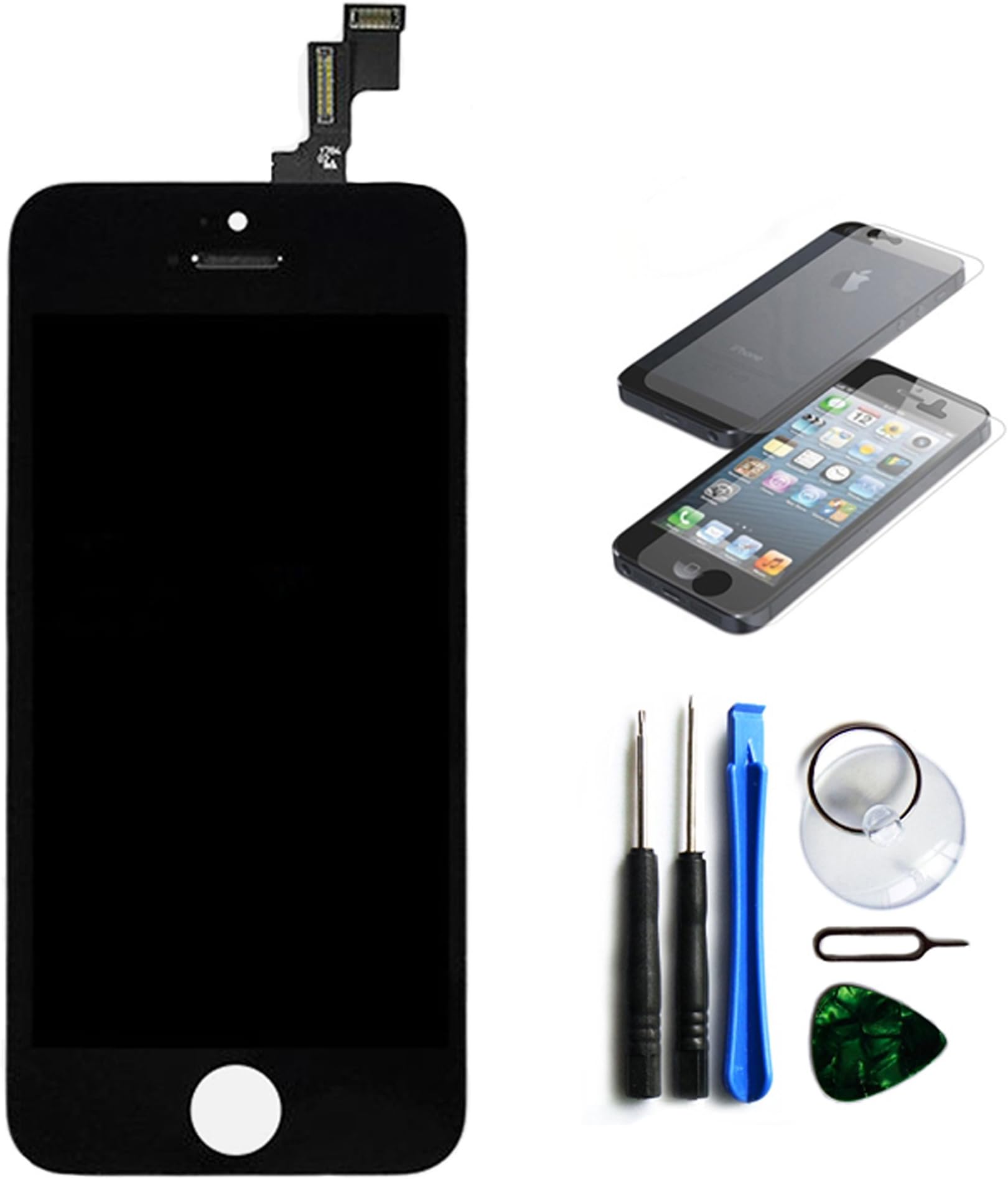 Select LCD Display for iPhone 5S Bundle with Touch Screen Digitizer Assembly and Tool Kit - Black