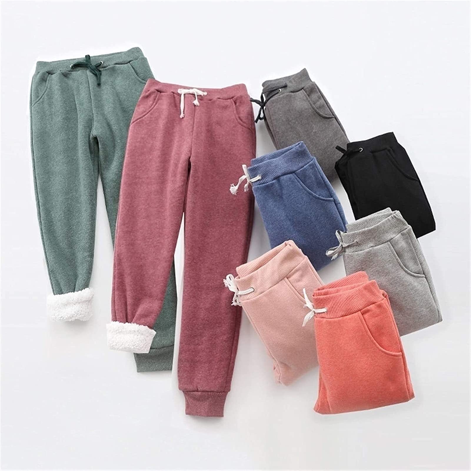 Pantalons De Survêtement Pour Femmes Pantalons De Jogging Pantalons De Sport Avec Intérieur Polaire Pantalons Longs Pantalons D'entraînement Chauds Pour Femmes, Hiver, Sport, Loisirs