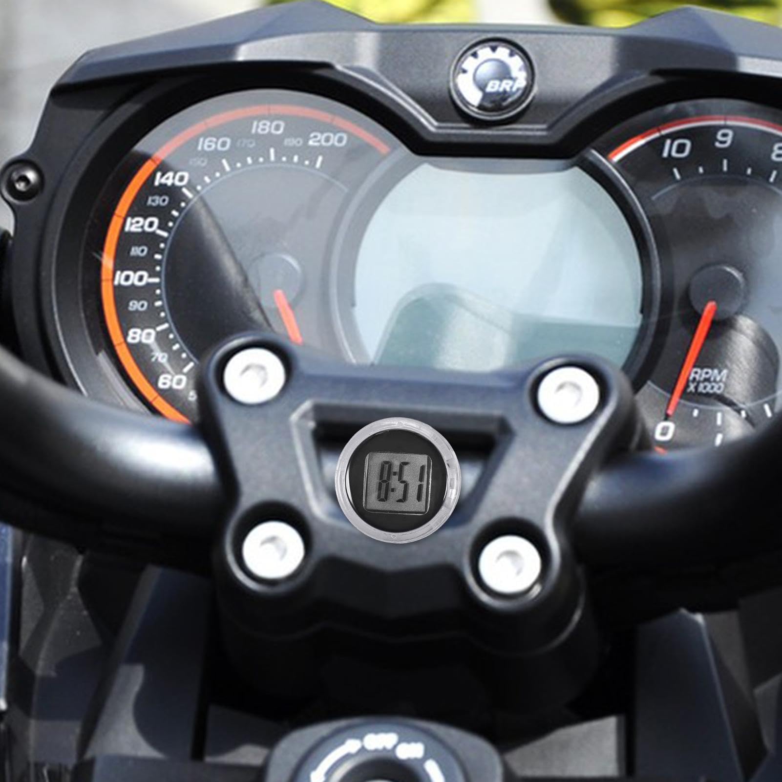 Reloj Digital Adhesivo | Reloj Adhesivo para Salpicadero De Coche | Reloj Digital para Motocicleta Resistente Al Agua | Relojes Adhesivos para Salpicadero De Barco, Bicicleta Y Hogar