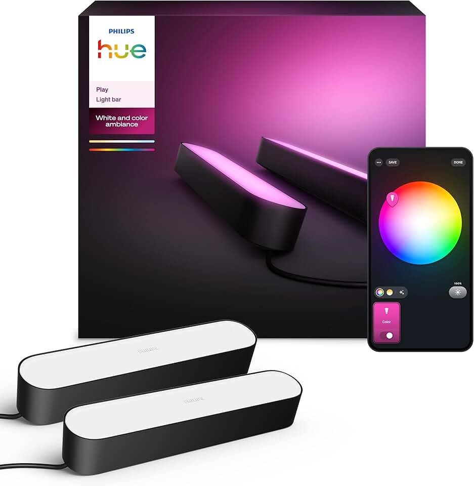 Play White and Colour Ambiance Smart Light Bar Double Pack B